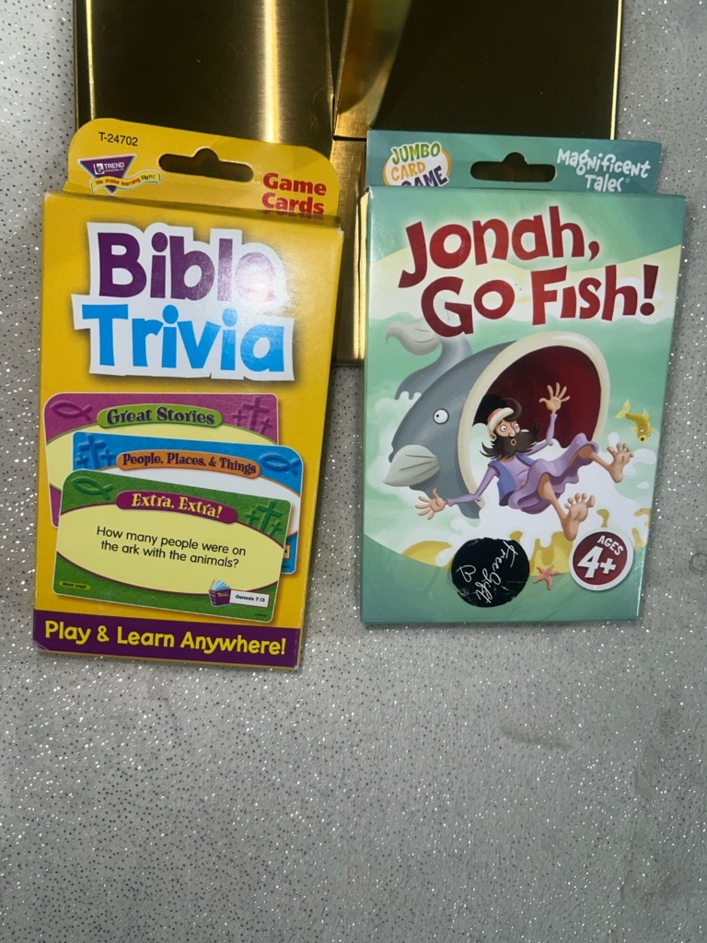 Bible Trivia & Jonah Go Fish Card Games -